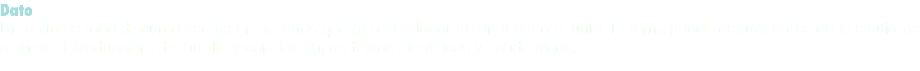 Dato
Un texto es todo discurso escrito en párrafos que gira alrededor de un tema o asunto. El tema puede estructurarse de la siguiente manera: introducción, desarrollo y conclusión, en textos científicos y académicos.