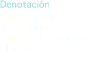 Denotación
Significado del diccionario.
Significado riguroso.
Objetivo